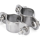 Stainless Steel Dual Clamp / for 25 mm tube / swivel 19130-bvs