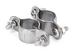 Stainless Steel Dual Clamp / for 25 mm tube / swivel 19130-bvs