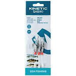 Kinetic F111-240-043 Sabiki Trio Рыболовное Перо Бесцветный White Flash