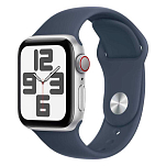 Apple MRGM3QL/A Watch SE GPS + Cellular 40 mm Sport Band  Silver M-L