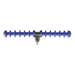 Carp hunter 77036004 Длинная подставка для удилища Серебристый Blue / Black 25 cm
