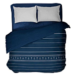 Двуспальное одеяло с наполнителем Marine Business Santorini 53652 2700x2400мм из синего хлопка