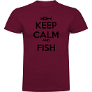 Купить Kruskis CA655001116S086 Футболка с коротким рукавом Keep Calm And Fish Красный Dark Red S 7ft.ru в интернет магазине Семь Футов