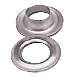 Plastimo 18229 Кнопка из хромированной латуни Серебристый Grommet + Washer (10 pcs) 14 mm 