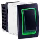 Купить Sierra 11-RK40640G Переключатель Halo SPDT RK40640 зеленого света Black / White 7ft.ru в интернет магазине Семь Футов
