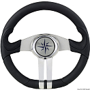 Baltic black steering wheel silver/chrome spokes, 45.158.30