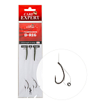 Carp expert 42879000 D Rig Связанные Крючки Бесцветный Clear / Grey 4