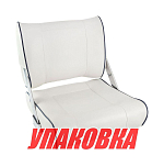 Кресло мягкое с перекидной спинкой белого цвета и синим кантом (упаковка из 2 шт.) Springfield 1042048_pkg_2