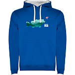 Kruskis SU1067050501K192 Толстовка с капюшоном Made In The USA Two-Colour Голубой Royal Blue / White 2XL