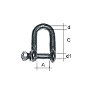 Купить Скоба такелажная D-образная 1852 Marine Quality SK010420 Ø20x76мм 1100кг из оцинкованной стали 7ft.ru в интернет магазине Семь Футов