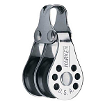 Harken 226 Double Micro Шкив Серебристый  Silver / Black