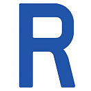 Купить Регистрационная буква "R" из самоклеящейся ткани Bainbridge SL300BUR 300 мм синяя 7ft.ru в интернет магазине Семь Футов