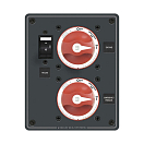 Купить Панель защиты и переключения двух АКБ Blue Sea Traditional Metal Panel 8080 48 В 300 А 133 x 165 x 76 мм из алюминия 7ft.ru в интернет магазине Семь Футов