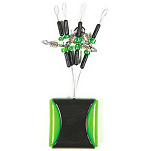 Rapala RG0100010 Удлиненная резина Stoppers с прокаткой Серебристый Black M 