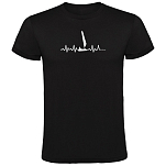 Kruskis CA65500502S176 Футболка с коротким рукавом Sailing Heartbeat Черный Black 2XL