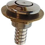 Goldenship GS31159 Вентиляционный клапан из латуни для скрытого монтажа Серебристый Grey 16 mm 