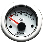 Индикатор давления масла белый Wema IORP-WW-0-5 12/24 В 0 - 5 бар