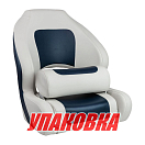 Кресло с болстером Delux Sport Flip Up, обивка винил, цвет белый/синий (упаковка из 4 шт.) Marine Rocket MR18004_pkg_4