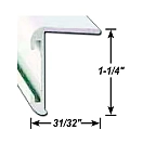 Купить Ap products 112-021852018 угловой молдинг с длинной ножкой для вставки 2.43 m Бесцветный Polar White 7ft.ru в интернет магазине Семь Футов