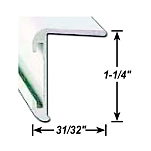 Ap products 112-021852018 угловой молдинг с длинной ножкой для вставки 2.43 m Бесцветный Polar White