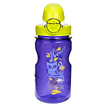 Nalgene 12630003 OTF Бутылка Дети 350 мл Фиолетовый Violet with Owl motif / Loop-Top Lime and White