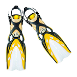 Ласты для дайвинга с открытой пяткой Mares X-Stream 410019 размер 35-37 прозрачный/желтый