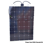 Гибкая солнечная монокристаллическая панель SunPower Enecom IP65 12 В 160 Вт 2,1 кг 1352 x 660 х 1,7 мм, Osculati 12.034.16