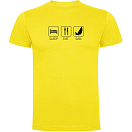 Купить Kruskis CA65500403S100 Футболка с коротким рукавом Sleep Eat And Sail Желтый Yellow XL 7ft.ru в интернет магазине Семь Футов