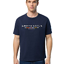North sails 692863-0802-XXL Футболка с коротким рукавом Print Голубой Navy Blue 2XL