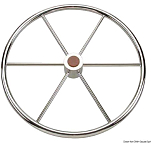 Polished SS 6-spoke steering wheel 900 mm, 45.164.90