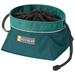 Ruffwear 20553-417M Quencher Cinch Top Упаковываемая миска для собак Серый Tumalo Teal M