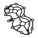Прокладка под крышку головки Yamaha 40X, Recmar 66T11193A0_RM