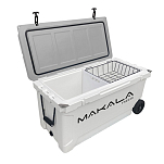 Makala GS50256 65L Жесткий портативный холодильник на колесиках с ручкой White / Grey 91 x 47 x 46 cm
