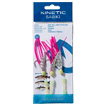 Kinetic F212-210-047 Sabiki Sun Tail Lightstick Рыболовное Перо Бесцветный Pink / Yellow