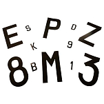 Euromarine 071129 U Пластиковые наклейки с буквами  Black 70 mm
