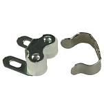 Jr products 342-70225 Защелка для шкафа с двойным роликом 2 Единицы Серебристый Grey