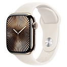 Купить Apple MWYX3QL/A  Watch Series 10 GPS + Cellular 46mm Sport Band Золотистый Gold Titanium / Starlight S-M 7ft.ru в интернет магазине Семь Футов