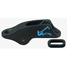 Купить Стопор щелевой для трапеций Clamcleat CL253AN для троса Ø4-8мм с нейлоновым звеном 90x18x35мм из анодированного алюминия 7ft.ru в интернет магазине Семь Футов