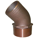 Groco 34-PTHD2500 45° Адаптер шланга трубы Коричневый Bronze 2 1/2´´