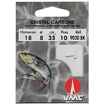 Ragot 252011021 Cristal Carbon 9020BK Связанные Крючки 0.35 m 0.080 mm Черный 20 