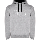 Купить Kruskis SU1067055802S158 Толстовка с капюшоном Sailing DNA Two-Colour Серый Heather Grey / Black 2XL 7ft.ru в интернет магазине Семь Футов