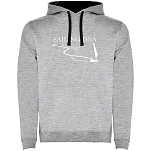 Kruskis SU1067055802S158 Толстовка с капюшоном Sailing DNA Two-Colour Серый Heather Grey / Black 2XL