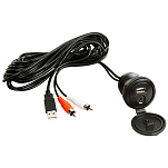 Jensen marine 650-JENAUX WP USB Å Дополнительный аудиовход Черный