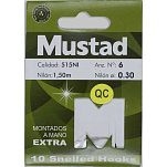 Mustad 57331 Extra 515 NI Крюк Серебристый  Nickel (10 pcs) 10 