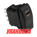 Переключатель трехпозиционный (ON)-OFF-ON 12 В/20А 7Р с подсветкой без фиксации 1 положения (упаковка из 25 шт.) AES.Co AES111884PBM1_pkg_25