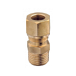 Guidi 4344520 10 mm Мужской латунный прямой соединитель Bronze 3/8´´ 