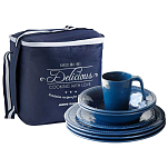 Набор посуды на 6 человек Marine Business Harmony 34544 24 предмета из синего меламина в сумке