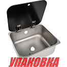 Мойка квадратная, стеклянная крышка, Marine Rocket (упаковка из 3 шт.) MR23150BSS_pkg_3