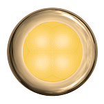 Светильник врезной водонепроницаемый LED Hella Marine Slim Line 2XT 980 507-031 12В 0,5Вт круглый позолоченный корпус из нержавеющей стали жёлтый свет