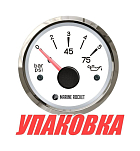 Указатель давления масла 0-5 бар, белый циферблат, нержавеющий ободок, д. 52 мм, Marine Rocket (упаковка из 10 шт.) PGA0005WSMR_pkg_10